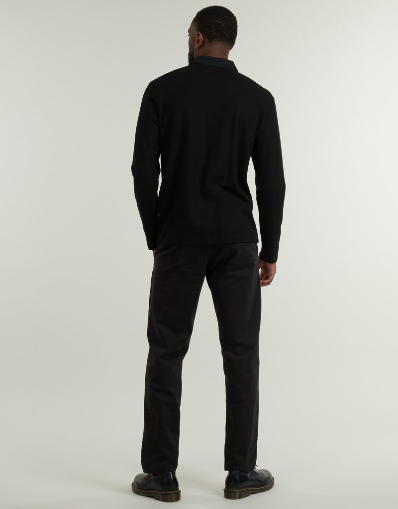 Polo &agrave; manches longues Armani Exchange POLO Noir &agrave; manches longues pour homme - 4