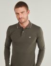 Polo &agrave; manches longues Emporio Armani POLO Kaki Homme Manches Longues - 5