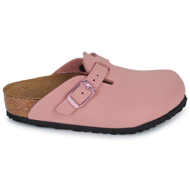 BIRKENSTOCK Boston Kids Birko-flor / Nubuck / Pink / Clay / Narrow Pink Clogs Girls - 2
