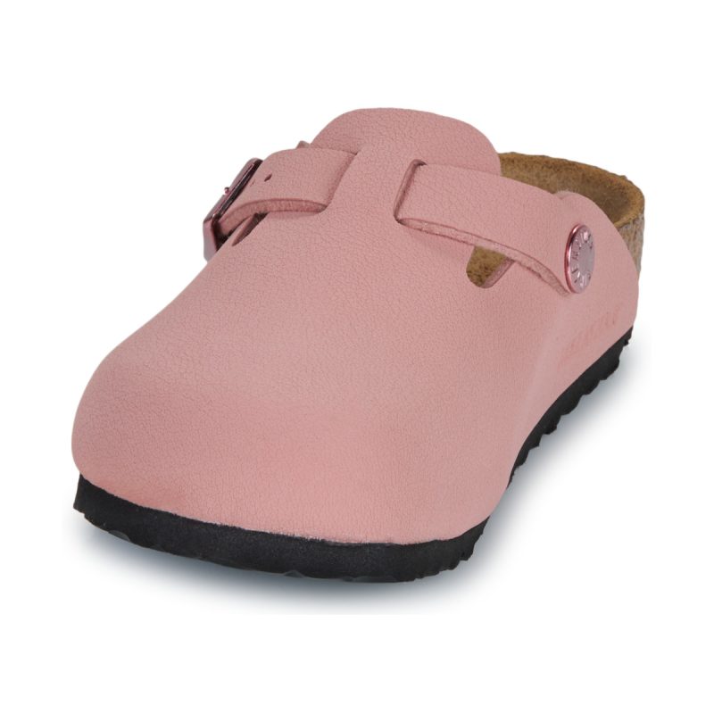 BIRKENSTOCK Boston Kids Birko-flor / Nubuck / Pink / Clay / Narrow Pink Clogs Girls - 3