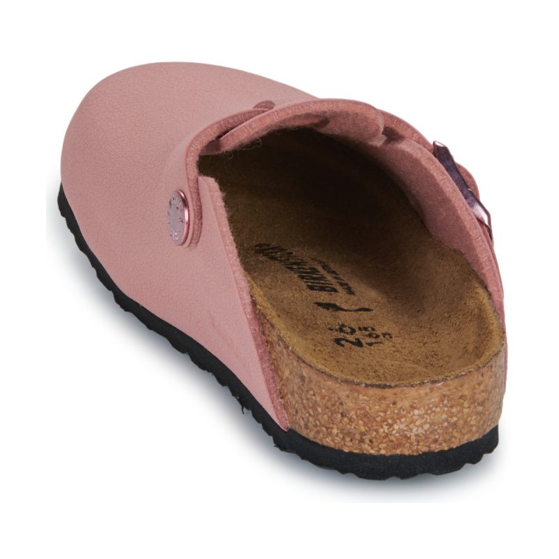 BIRKENSTOCK Boston Kids Birko-flor / Nubuck / Pink / Clay / Narrow Pink Clogs Girls - 5