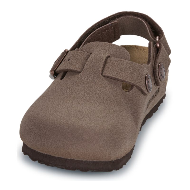 BIRKENSTOCK Tokio AS Birko-flor / Nubuck / Mocca / Stretto Beige Zoccoli Bambina - 3