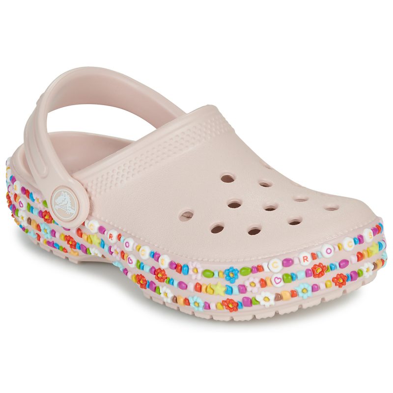 Scarpe bambini ragazza Crocs  Classic Beaded Band Clog K  Beige Crocs 198445240003