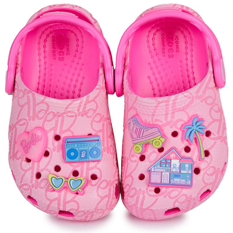 Crocs Mattel Pink Barbie Cls Clg T Pink - Girls' Clogs - 6