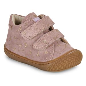 Scarpe bambini ragazza Naturino  COCOON VL SUEDE GLITTER FLOWER  Rosa Naturino 8055406036209