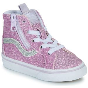 Scarpe bambini ragazza Vans  SK8-Hi Reissue Side Zip  Rosa Vans 197804504152