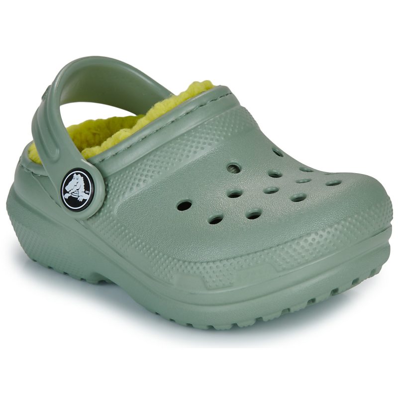 Crocs Classic Lined Clog T Kaki Zoccoli Bambino - 1