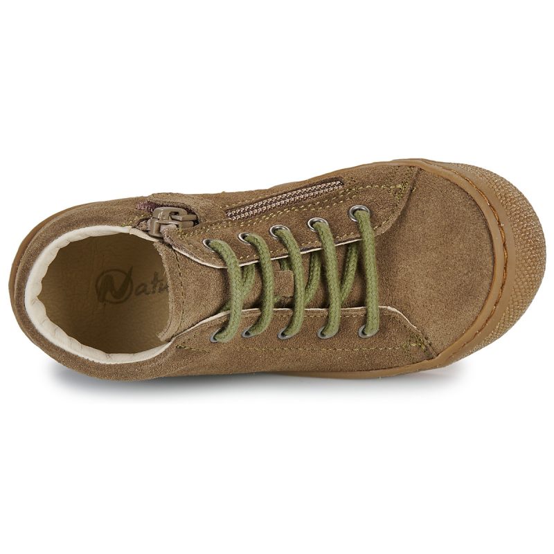 Naturino COCOON ZIP SUEDE Kaki Baskets Enfant - 6
