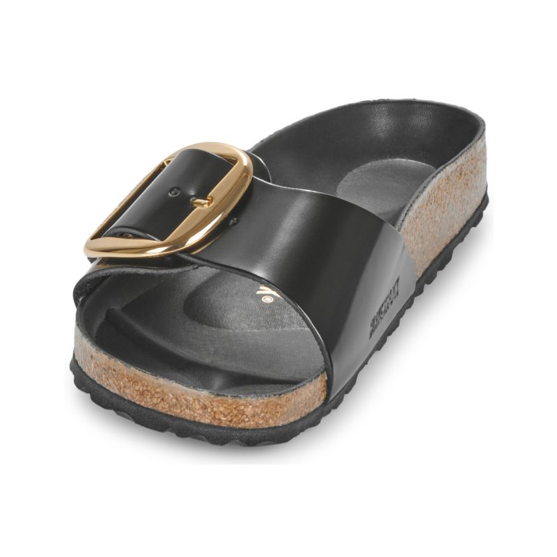 BIRKENSTOCK Madrid Big Buckle High / Luce / Pelle / Black / Stretto Nero Ciabatta Uomo - 3