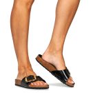 BIRKENSTOCK Madrid Big Buckle High / Luce / Pelle / Black / Stretto Nero Ciabatta Uomo - 8