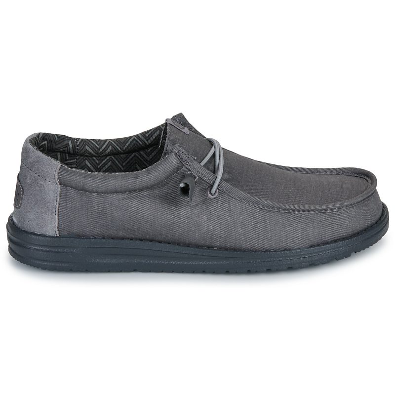 HEYDUDE  WALLY STRETCH CANVAS BLOCK  Grigio Derby Uomo - 2