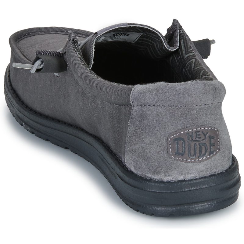 HEYDUDE  WALLY STRETCH CANVAS BLOCK  Grigio Derby Uomo - 5