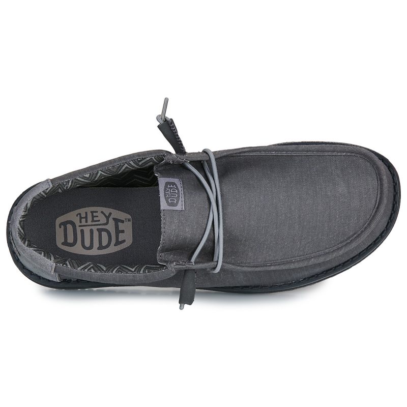 HEYDUDE  WALLY STRETCH CANVAS BLOCK  Grigio Derby Uomo - 6
