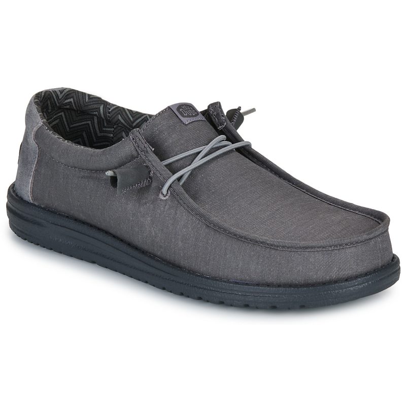 HEYDUDE  WALLY STRETCH CANVAS BLOCK  Grigio Derby Uomo - 1
