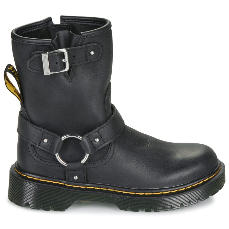 Dr. Martens Genaya Black Wyoming Nero Boots Bambino - 2