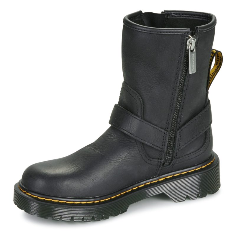 Dr. Martens Genaya Black Wyoming Nero Boots Bambino - 4