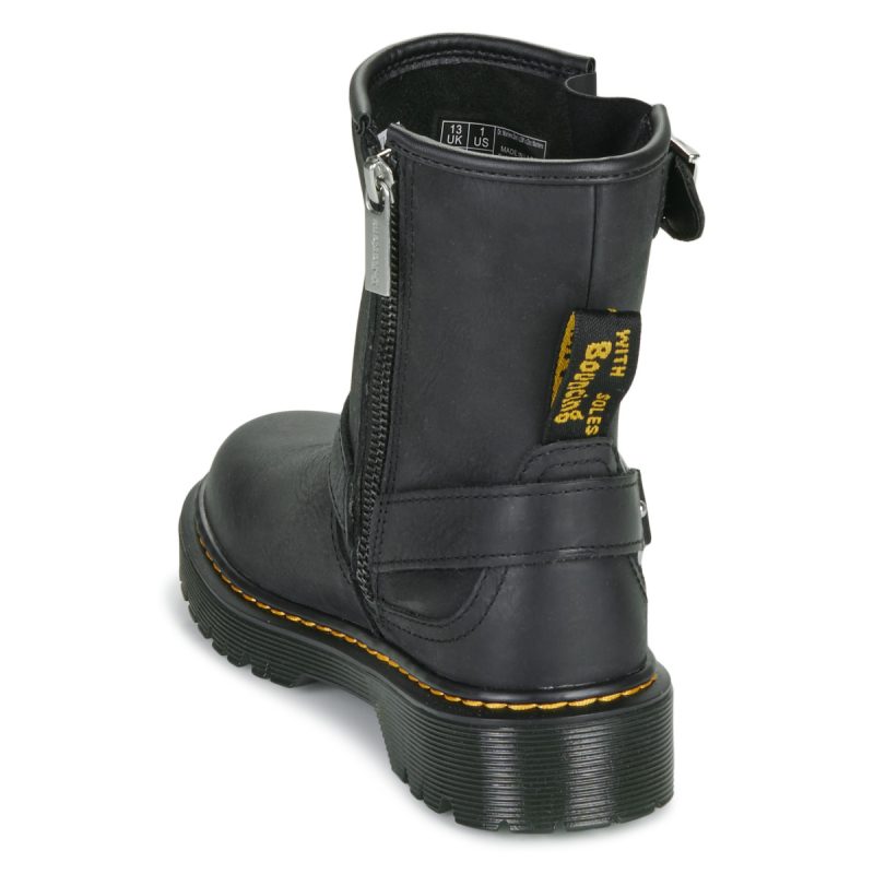 Dr. Martens Genaya Black Wyoming Nero Boots Bambino - 5