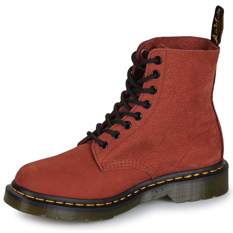 Dr. Martens 1460 Pascal 8-&Ouml;sen-Stiefel, rotbraun, gewalktes Nubukleder, RB Arancio Herren-Ankle-Boots - Gr&ouml;&szlig;e 4