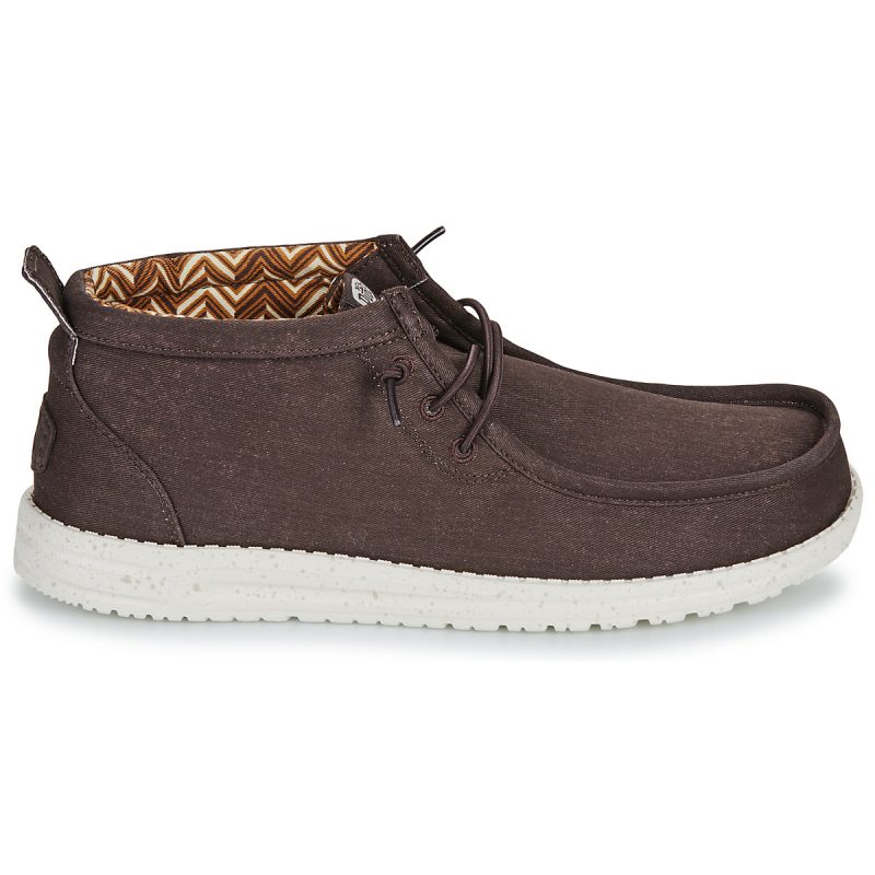 HEYDUDE  WALLY MID STRECH CANVAS  Marrone Stivaletti Uomo - 2