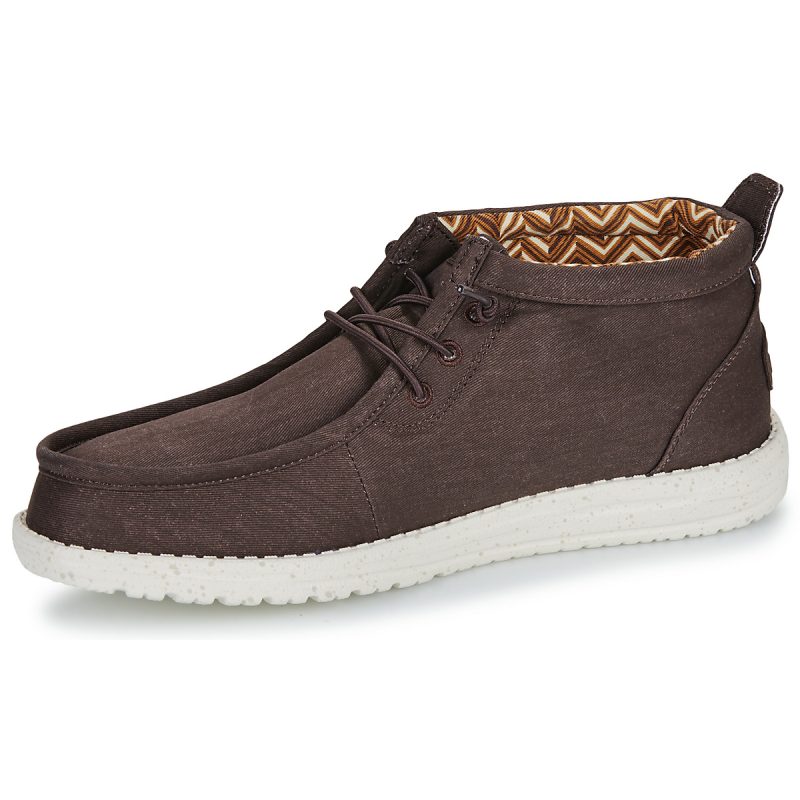 HEYDUDE  WALLY MID STRECH CANVAS  Marrone Stivaletti Uomo - 4
