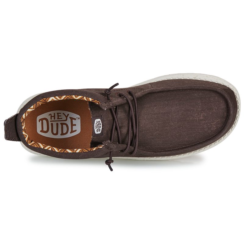 HEYDUDE  WALLY MID STRECH CANVAS  Marrone Stivaletti Uomo - 6
