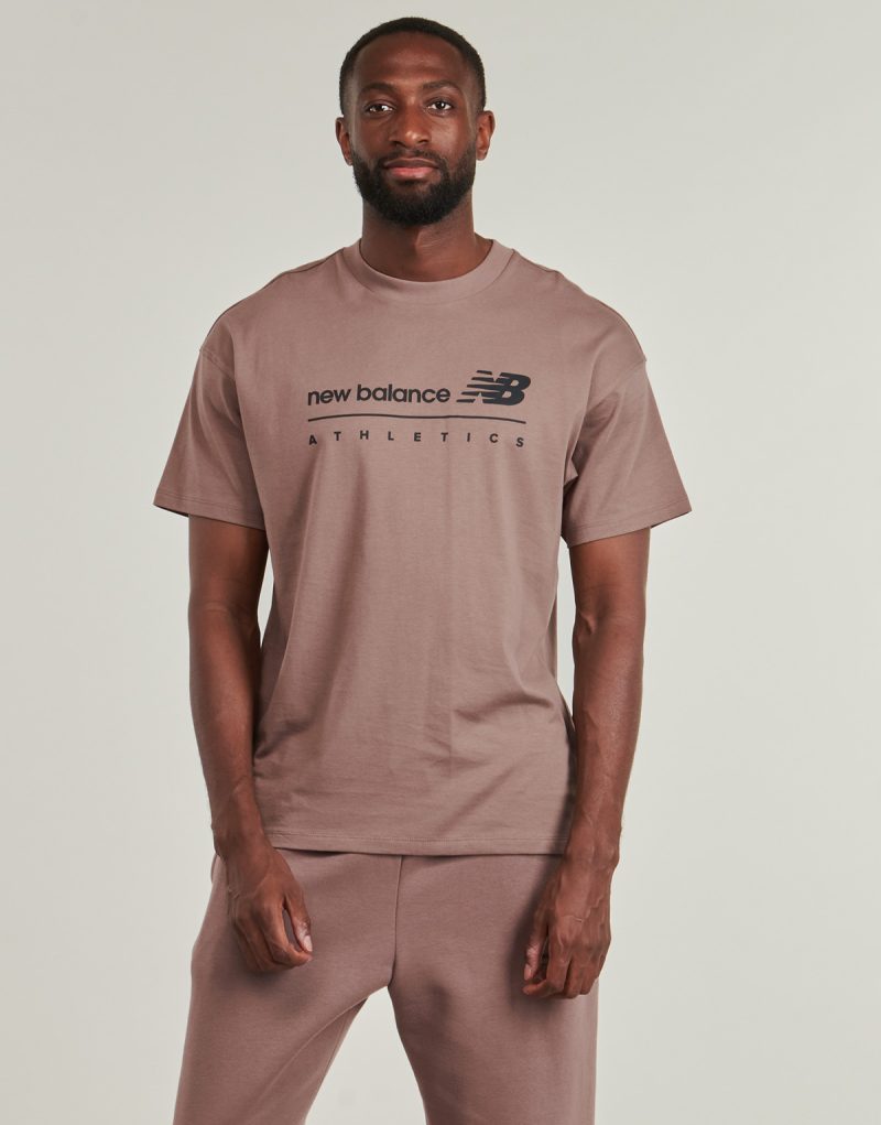 T-shirt New Balance LINEAR GRAPHIC T-SHIRT Marrone T-shirt maniche corte Uomo - 2