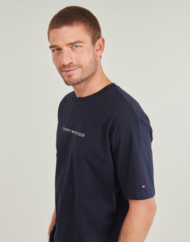 T-shirt Tommy Hilfiger SS TEE CONT. LOGO Marine T-shirt maniche corte Uomo - 5