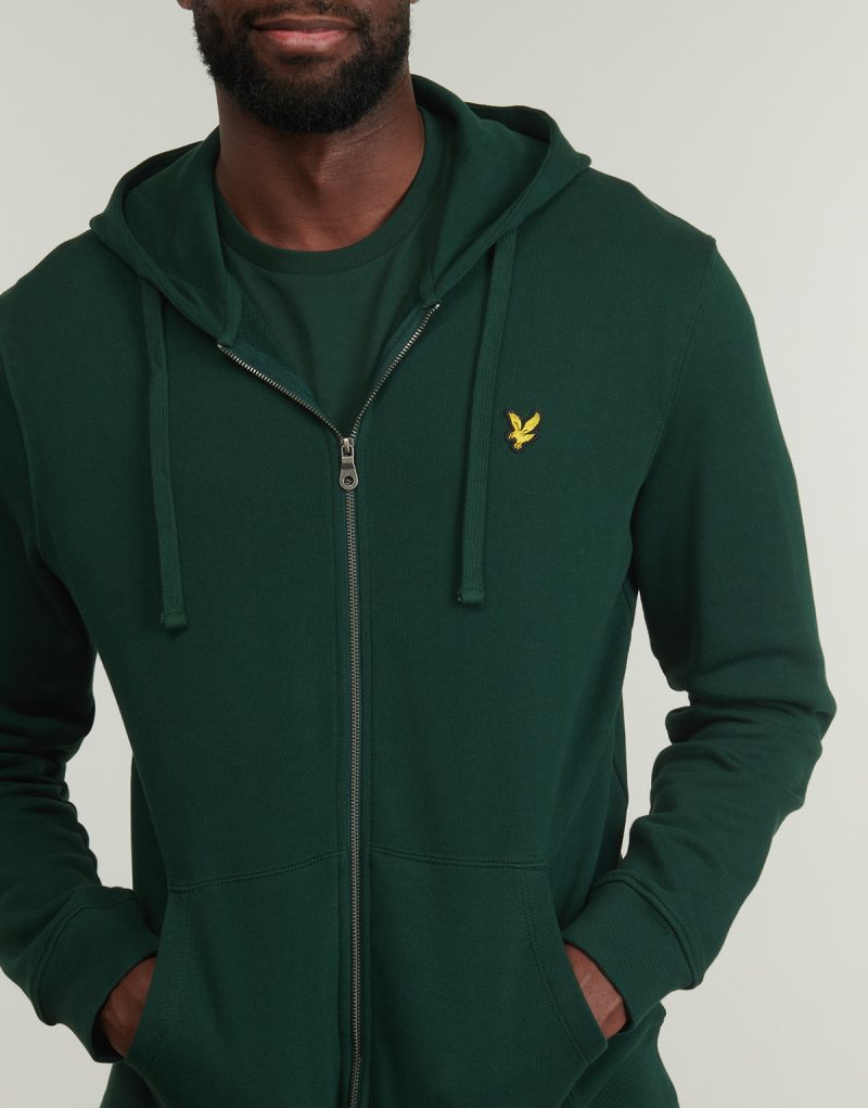 Sport Jacke Lyle & Scott Gr&uuml;ne Herren-Sportjacke mit Rei&szlig;verschluss und Kapuze - 5