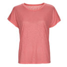 Only Play ONPJIES LOOSE BURNOUT SS TEE Orange T-Shirt Kurzarm Damen - 1