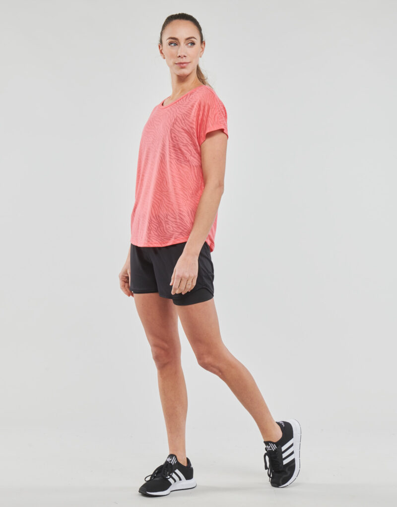 Only Play ONPJIES LOOSE BURNOUT SS TEE Orange T-Shirt Kurzarm Damen - 3