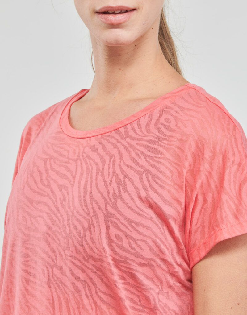 Only Play ONPJIES LOOSE BURNOUT SS TEE Orange T-Shirt Kurzarm Damen - 5
