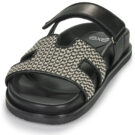 Ex&eacute; Shoes 966-KIMOLOS-LEATHER-BEIGE-BLACK Nero Ciabatta Donna - 3