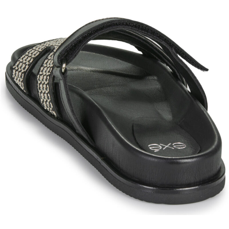 Ex&eacute; Shoes 966-KIMOLOS-LEATHER-BEIGE-BLACK Nero Ciabatta Donna - 5