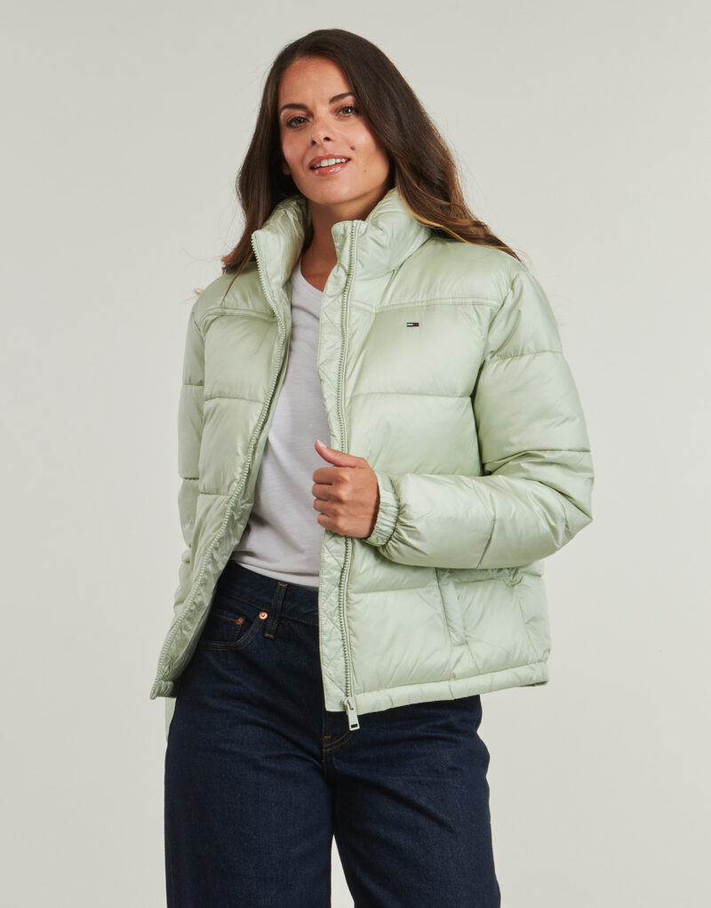 Piumino Tommy Jeans TJW PCKBL HOOD ESS PUFFER EXT Verde Piumini Donna - 2