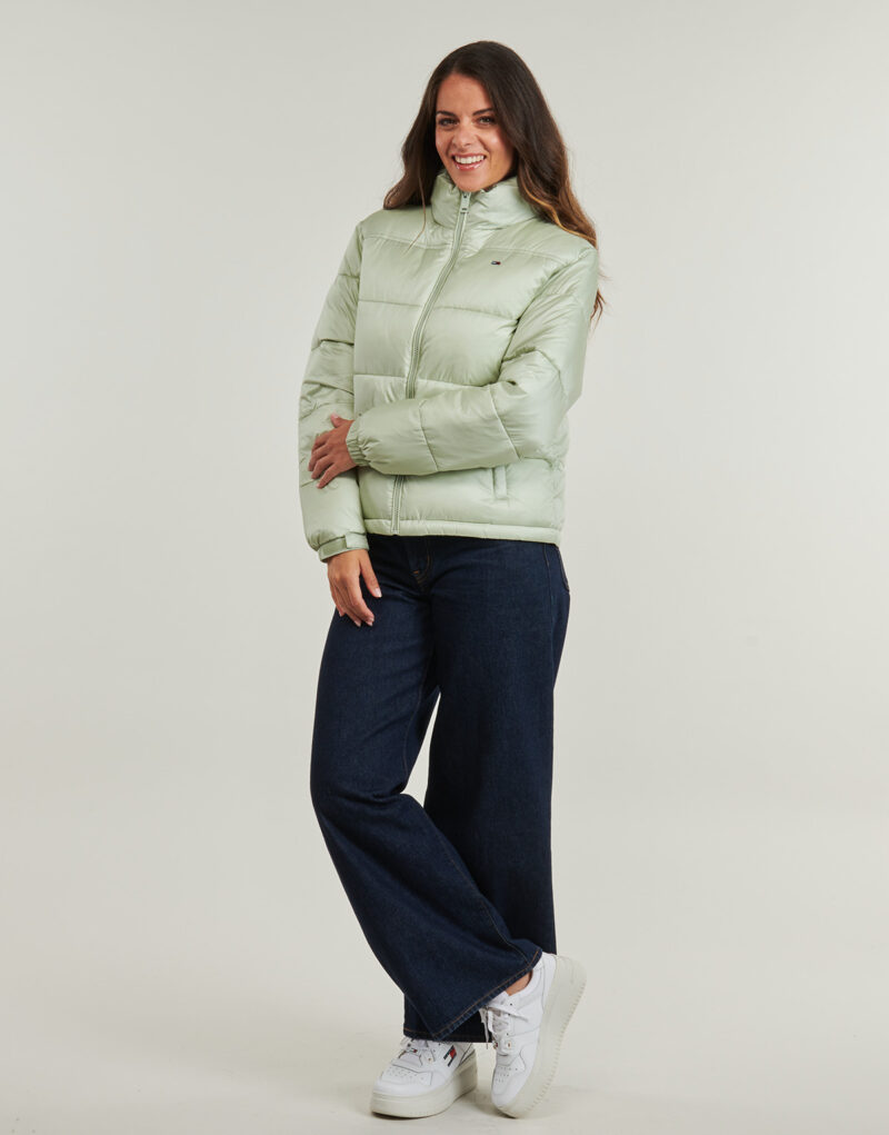 Piumino Tommy Jeans TJW PCKBL HOOD ESS PUFFER EXT Verde Piumini Donna - 3