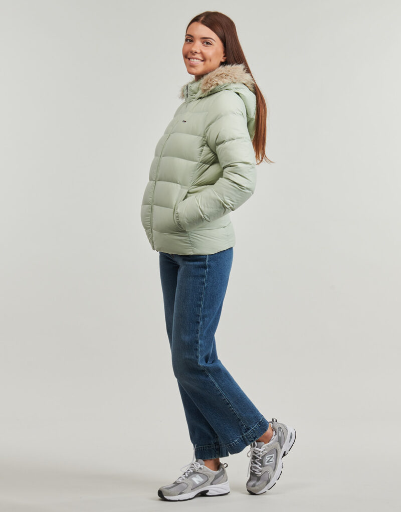 Piumino  Tommy Jeans  TJW BASIC HOODED DOWN JACKET EXT  Verde -   Piumini Donna - 3