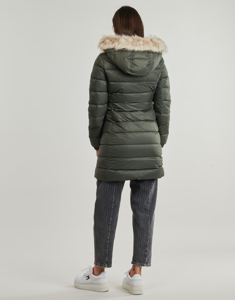 Tommy Jeans TJW ESSENTIAL HOODED DOWN COAT Green Down Jacket Women - 4