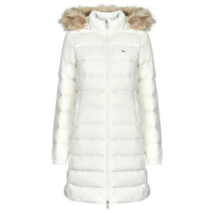 Piumino  Tommy Jeans  TJW ESSENTIAL HOODED DOWN COAT  Bianco -   Piumini Donna