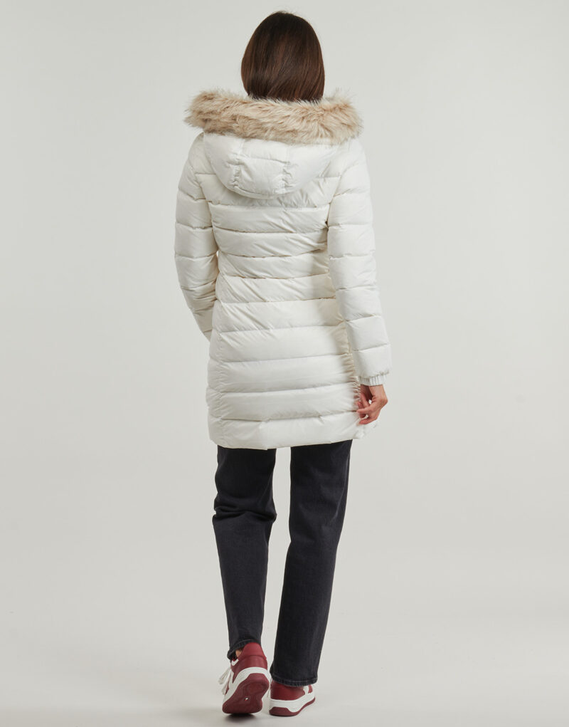 Tommy Jeans TJW ESSENTIAL HOODED DOWN COAT White Women's Down Jackets - 4