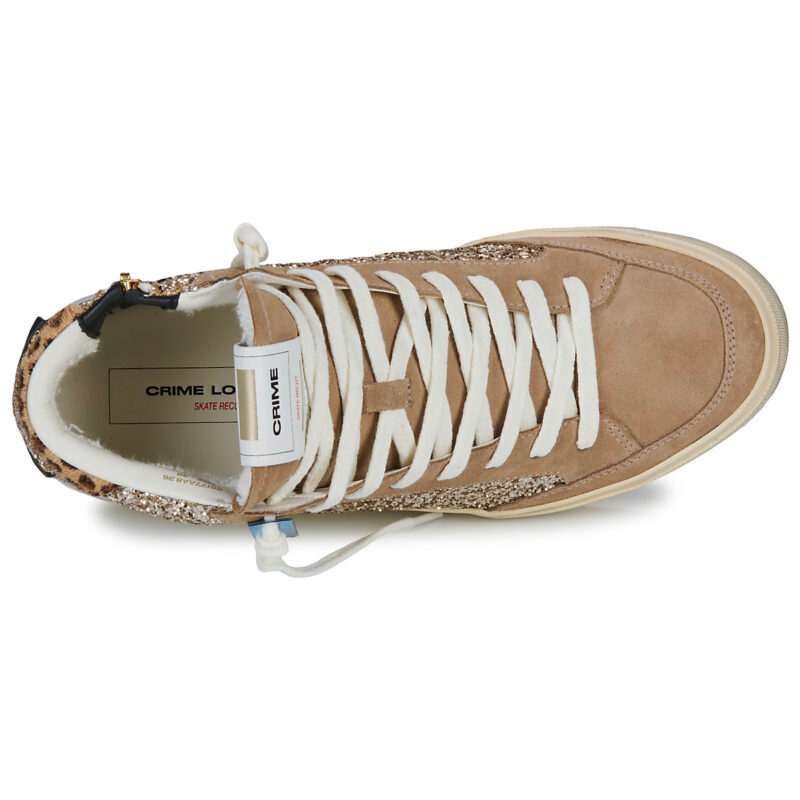 Crime London RECUT HIGH Gold Women's high sneakers - 6