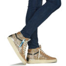 Crime London RECUT HIGH Gold Women's high sneakers - 8