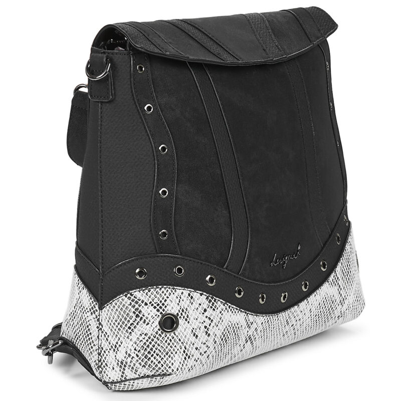 Donna Desigual BACKPACK SNAKE PATCH JERSEY 2.0 MINI Nero Zaino Donna - 2
