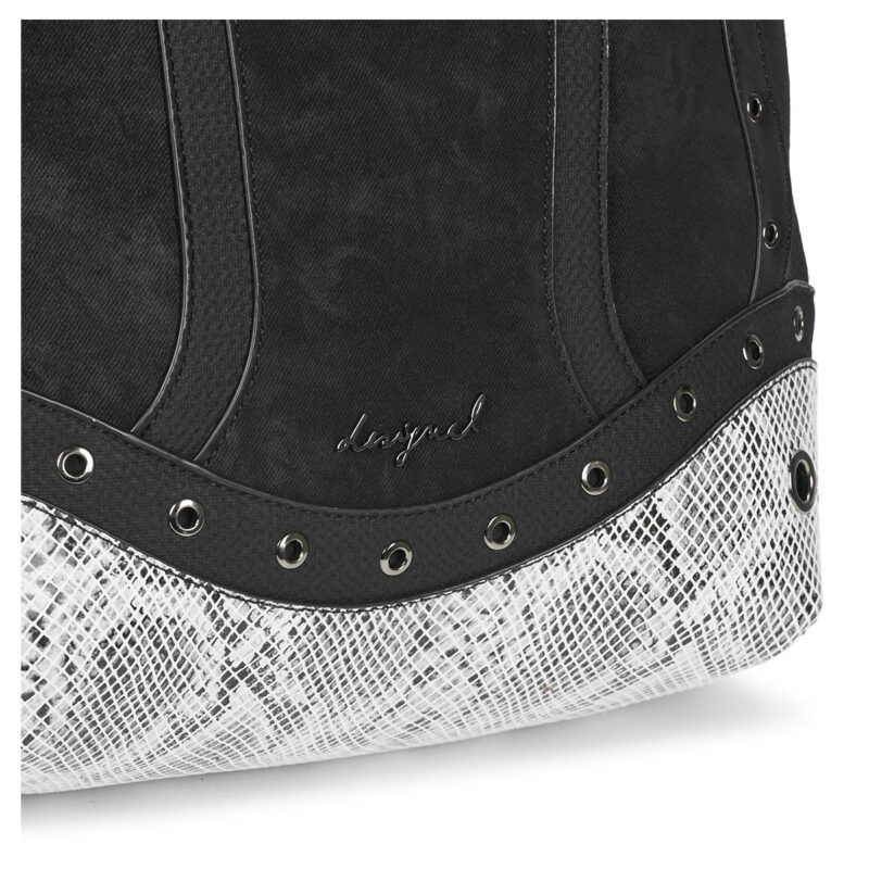Donna Desigual BACKPACK SNAKE PATCH JERSEY 2.0 MINI Nero Zaino Donna - 4