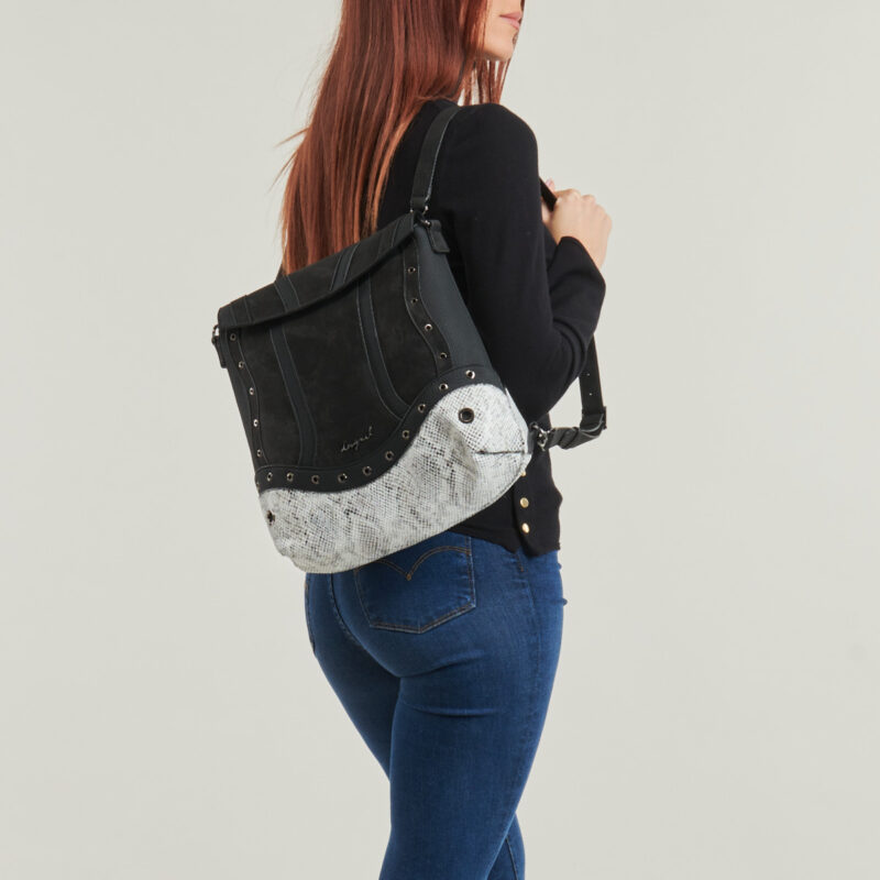 Donna Desigual BACKPACK SNAKE PATCH JERSEY 2.0 MINI Nero Zaino Donna - 6