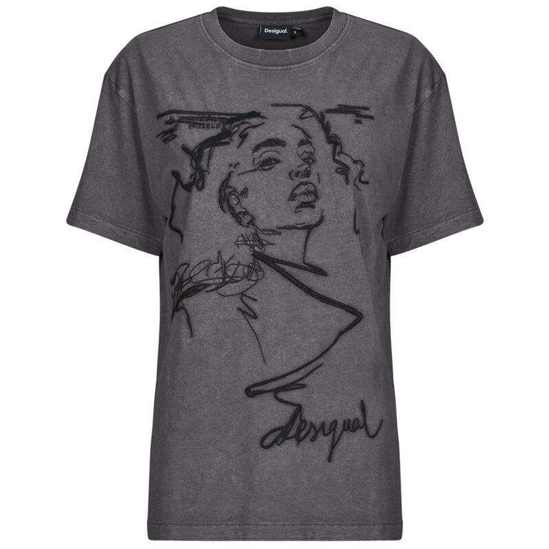 T-shirt  Desigual  BUDAPEST  Grigio -  T-shirt maniche corte Donna - 1