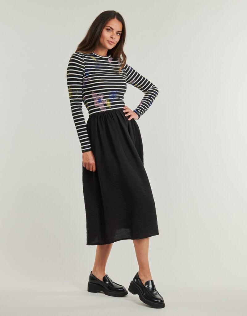 Abito   Desigual  RAYA HIBRIDA  Nero -   Abiti Lunghi Donna - 3