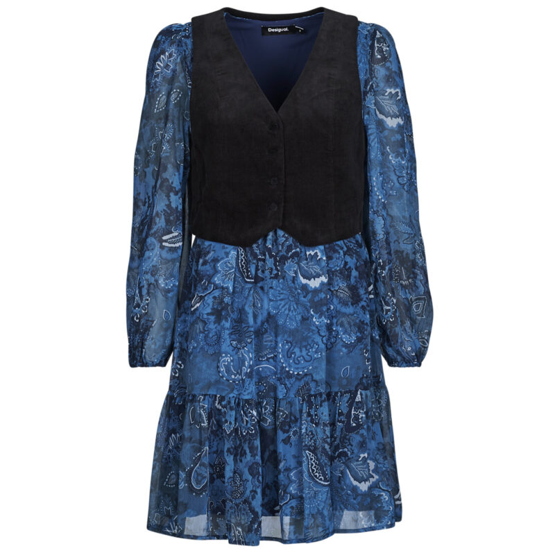 Abito corto  Desigual  CHALECO  Blu -  Abiti corti Donna - 1