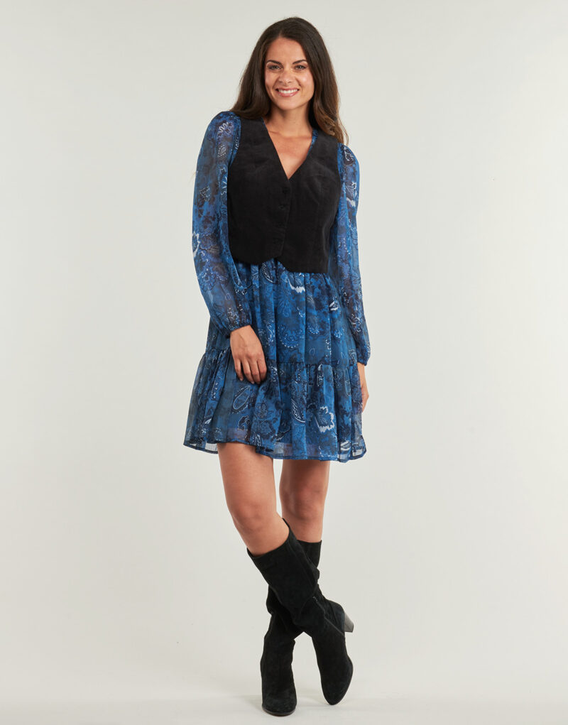 Abito corto  Desigual  CHALECO  Blu -  Abiti corti Donna - 2
