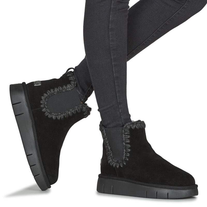 Mou BOUNCE CHELSEA BOOT IN SUEDE Nero Stivaletti Donna - 8