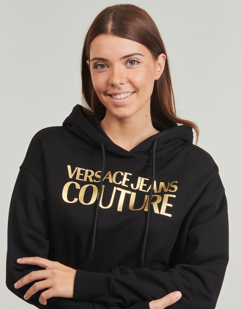 Sudaderas con capucha Versace Jeans Couture 79HAIT02 negras para mujer - 5